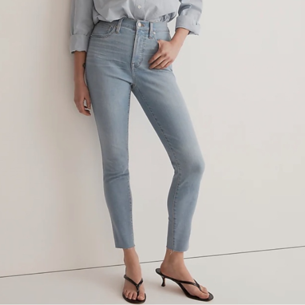 Madewell 10” High-Rise Light Wash Skinny Crop Jean Size 27 NWT